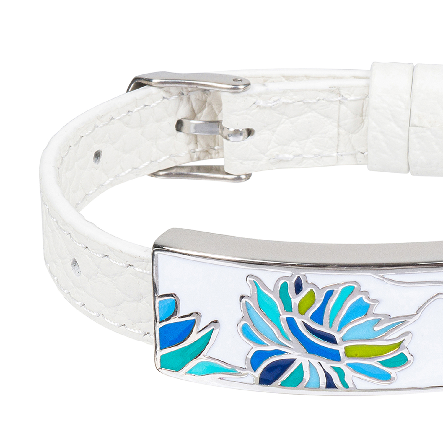 Фото Браслет на белом кожанном ремешке Fiore Luna Classic Fiore Luna CB03599-13A