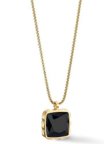 Фото Колье Amulet Spikes Square Onyx gold-black Coeur de Lion 1200101316