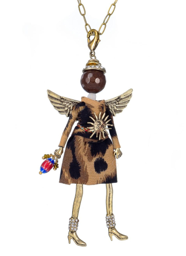 Фото Подвеска Miamelie кукла Анджел с крыльями в коричневом платье