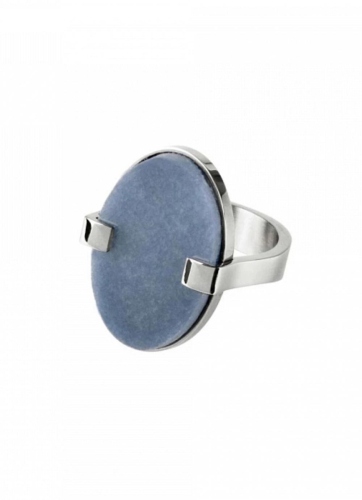 MAROCK кольцо MALAI IIII SS BLUE AGATE 351097