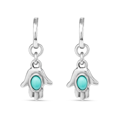 Фото Серьги HAMSA с серебром UNOde50 PEN0906TQSMTL0U