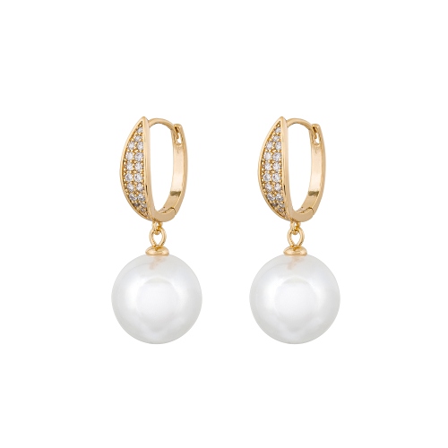 Серьги WHITE PEARL Fiore Luna ABE25386-02 G