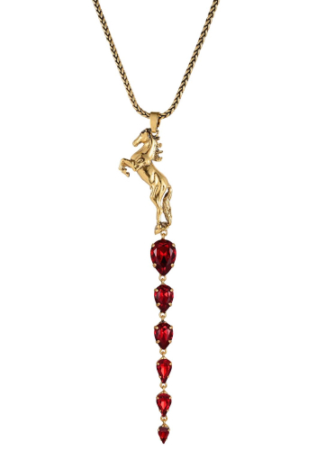 Фото Колье "Лошади" Claudio Canzian CC00205821 gold/red