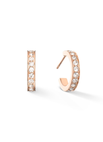 Серьги Crystal-Rose Gold Coeur de Lion 0127/21-1822