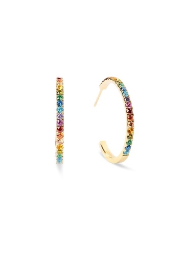 Фото Серьги Eternal Love big gold-rainbow Coeur de Lion 0147/23-1535