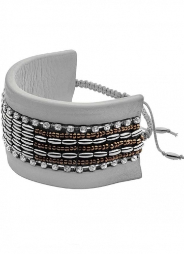 LEATHER браслет MAGELLAN SS GREY 333980