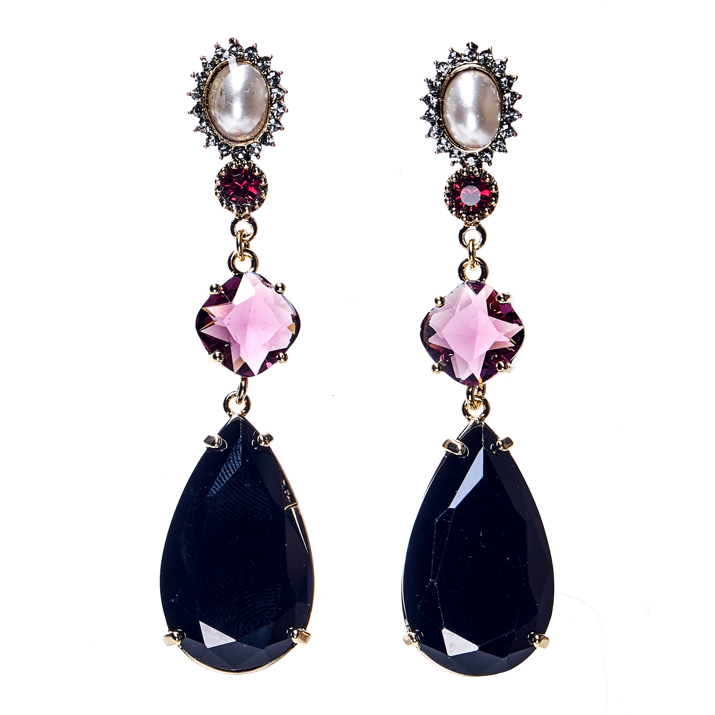 Фото Серьги Moon Paris Vintage капли, MV-1811-026 золотистый