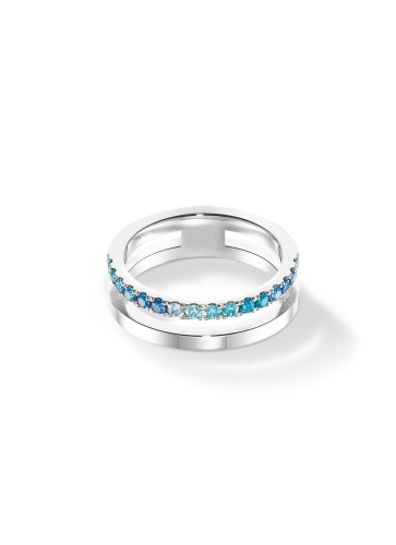 Фото Кольцо 17,8 Eternal Unity silver-blue Coeur de Lion 0136/40-0717 54
