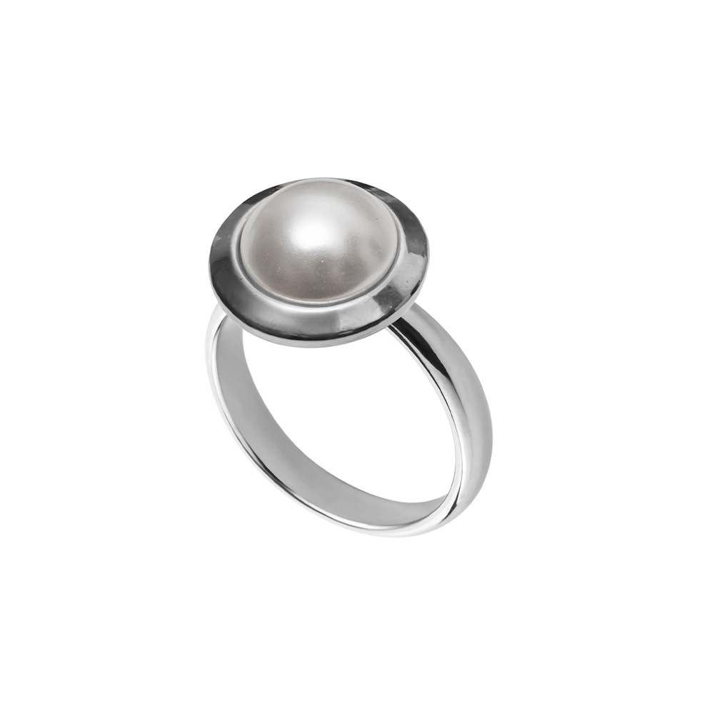 Фото Кольцо White Pearl Kristal Fiore Luna K2005PE-R02.1 BW/S