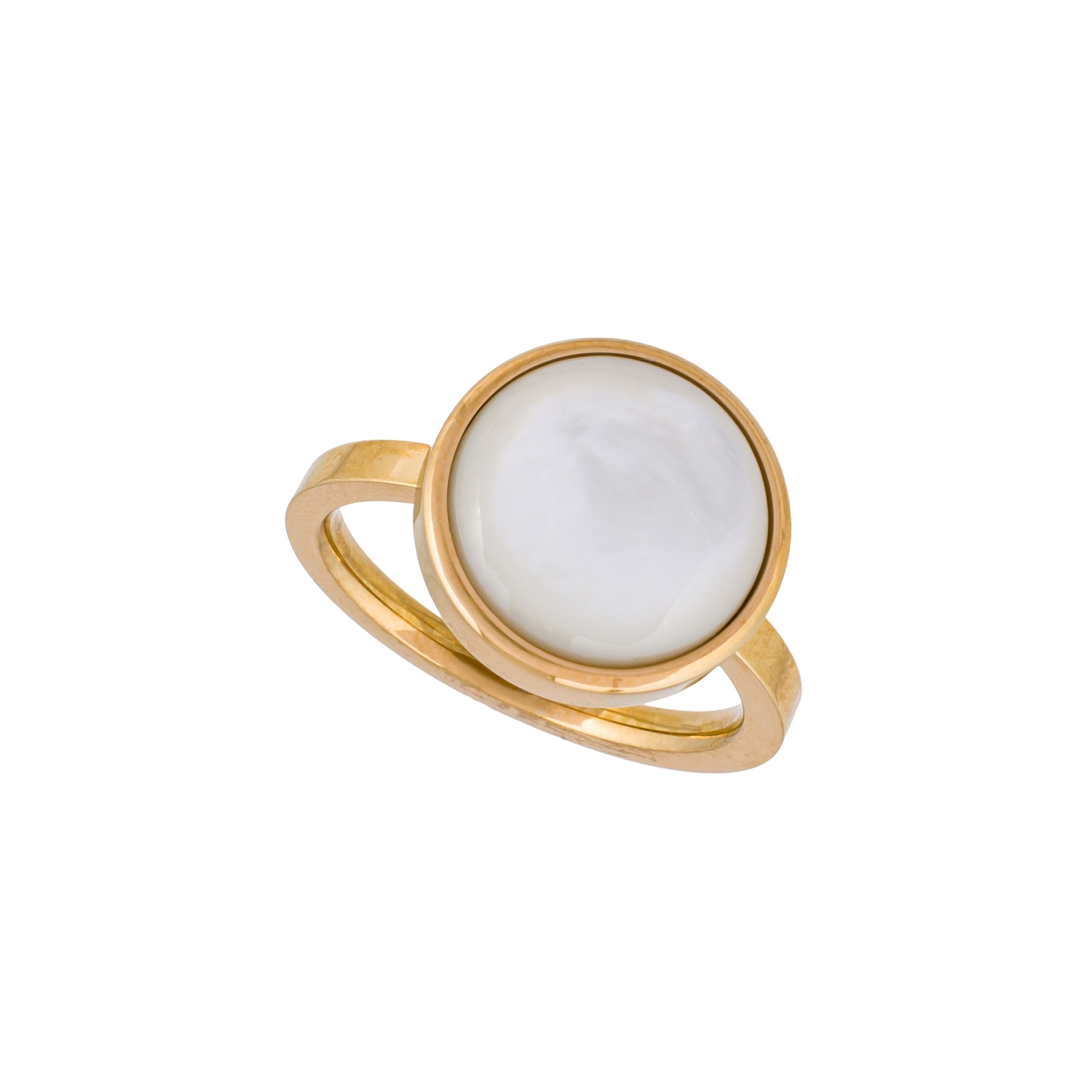 Фото Кольцо Сфера SHELL WHITE Art Deco Fiore Luna KR02913-2/8 BW/G