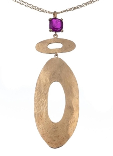 Фото Колье Estrosia с кристаллом  лиловый ES-CLM60-04A