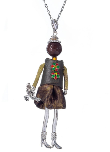 Фото Подвеска Miamelie кукла Джессика с птицей