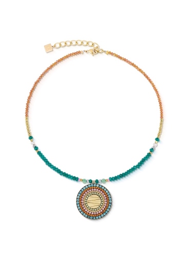 Фото Колье Amulet Modern Future gold multicolour Boho Coeur de Lion 2036/10-1583
