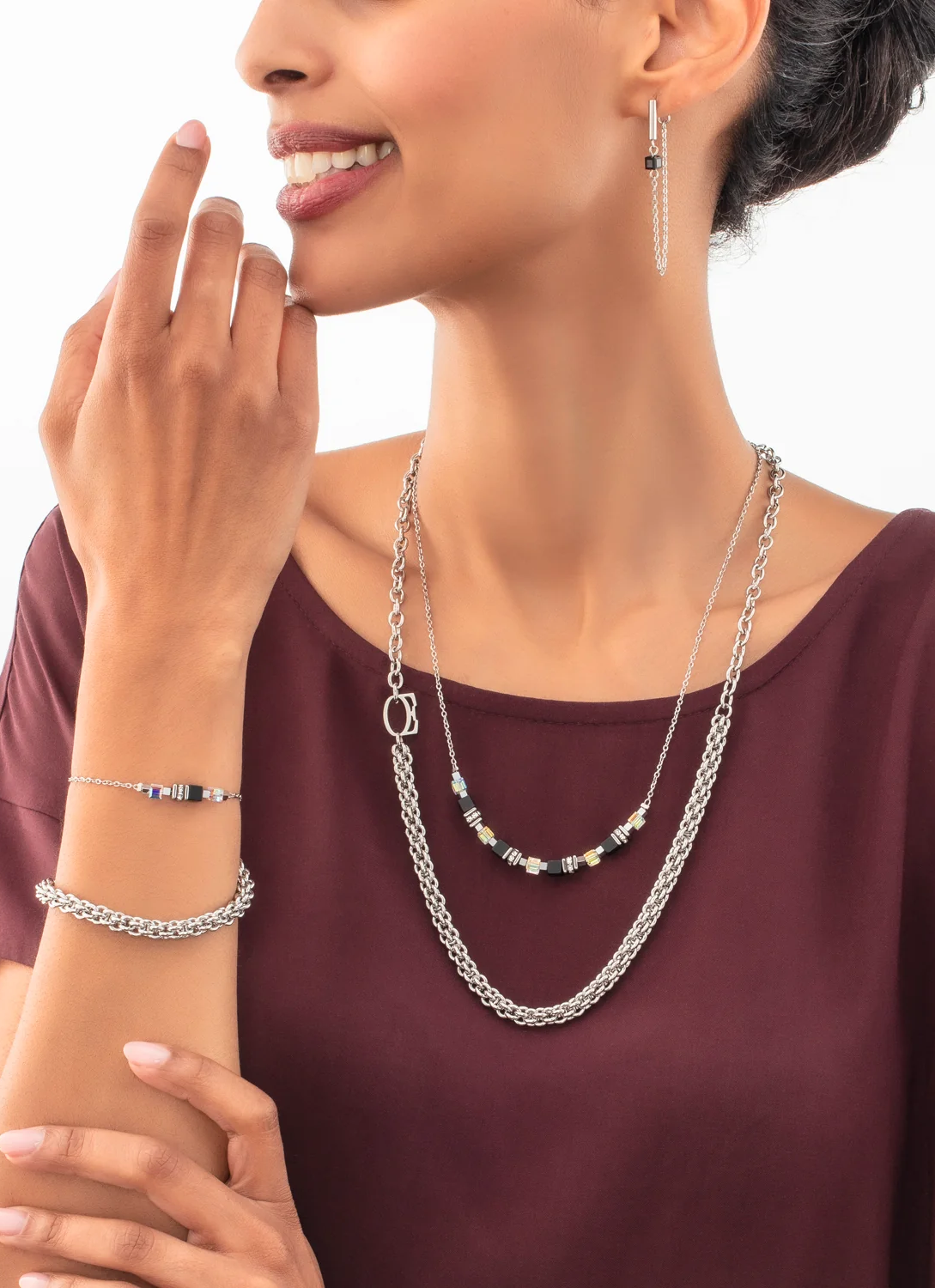Фото Колье Mesh Chain silver Coeur de Lion 0800/10-1700