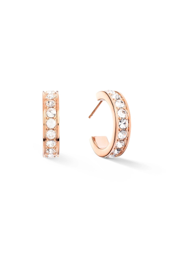 Фото Пусеты Crystal-Rose gold Coeur de Lion 0131/21-1822