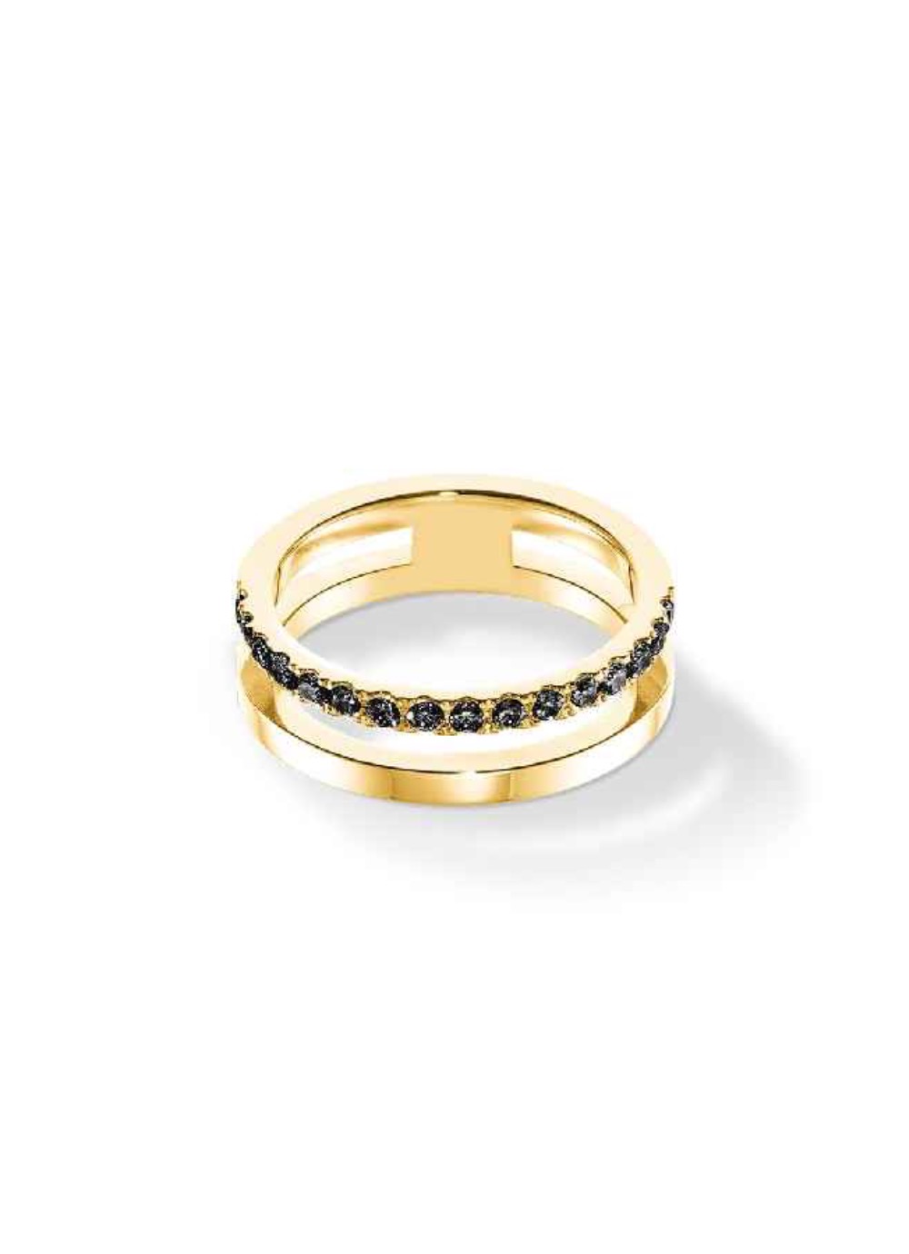 Фото Кольцо 19 мм Black-Gold Coeur de Lion 0136/40-1316 60