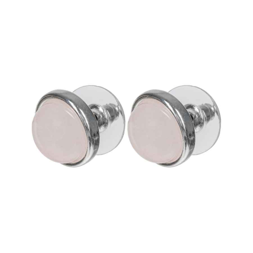 Пусеты ROSE QUARTZ Fiore Luna *LE1108 R/S