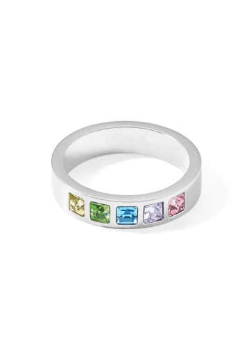 Кольцо Multi-Pastel-Silver 17.2 мм Coeur de Lion 0130/40-1580 54
