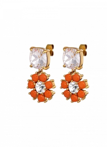 POPPY SG CORAL/CRYSTAL серьги 460078