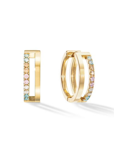 Серьги Multicolour Pastel Gold Coeur de Lion 0136/21-1590