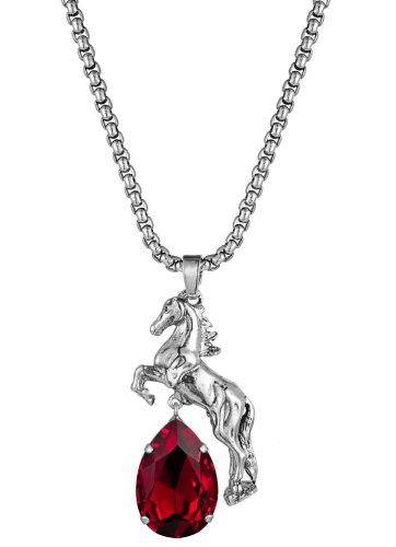 Фото Колье "Лошади" Claudio Canzian CC00205819 silver/red