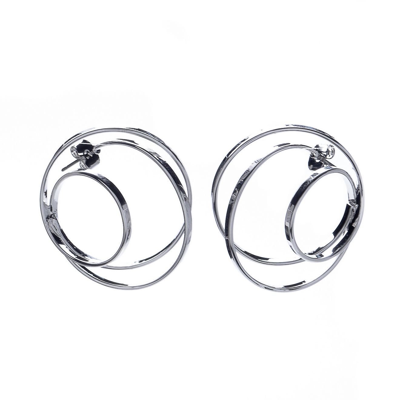 Фото Серьги Moon Paris Ringo изогнутые полукольца MR-21.06-238 серебристый