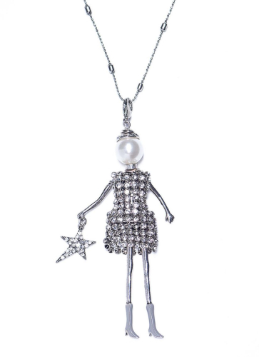 Фото Подвеска Miamelie кукла Аурели серебристая