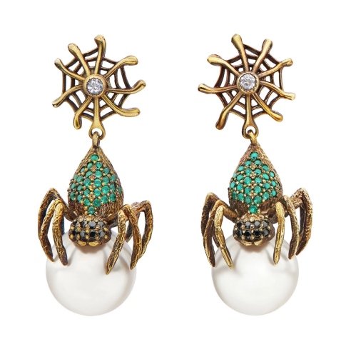 Фото Серьги Ragno Art Nouveau piccolo Fiore di Firenze OR2210 EMERALD