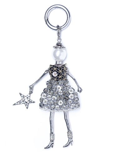 Фото Брелок Miamelie, кукла Каролина, MiA-2202-P0222 серебристый