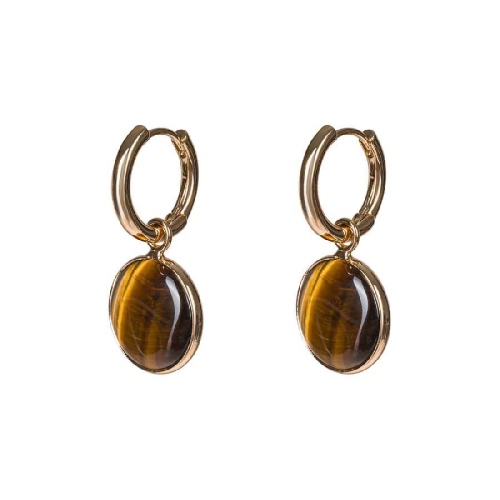 Серьги TIGER EYE Fiore Luna LE1120 BR/G