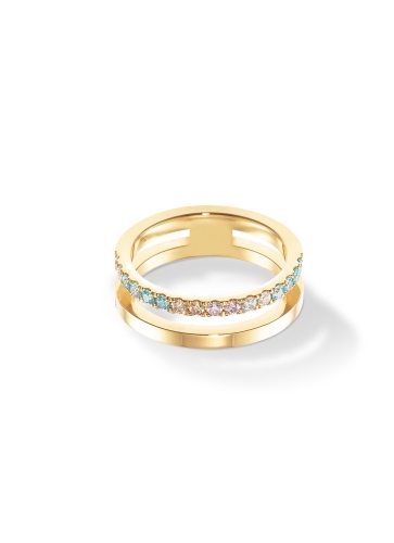 Фото Кольцо 19,1 Eternal Unity gold-multicolour pastel Coeur de Lion 0136/40-1590