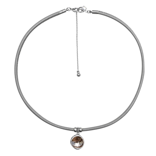 Колье Silver Shade / Silver Leather Fiore Luna B1902.2 BW/S