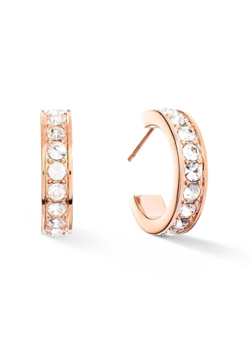 Фото Пусеты Crystal-Rose gold Coeur de Lion 0131/21-1822