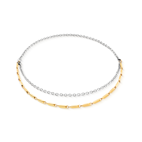 Фото Колье-цепь двухтоновое Coeur de Lion 0804/10-1617