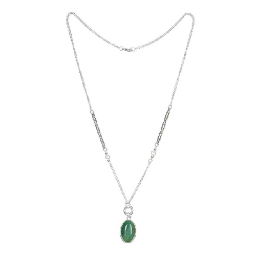 Колье GREEN AVENTURINE Fiore Luna *LN5155 G/S
