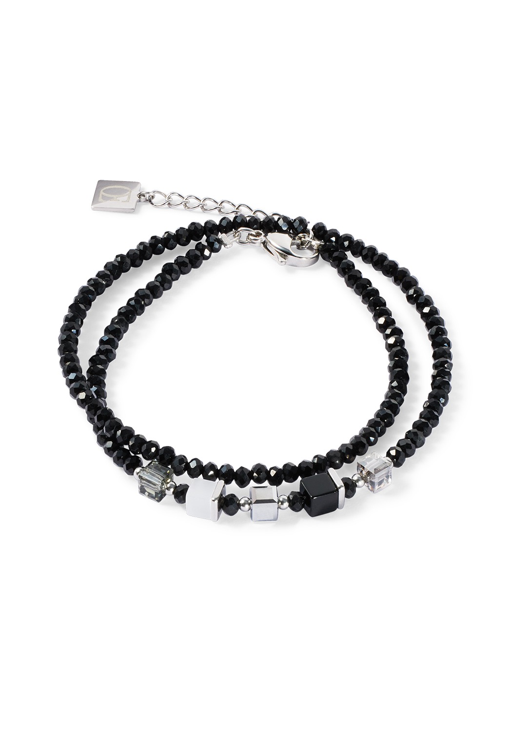 Фото Браслет 2в1 Joyful Colours Update silver-black Coeur de Lion 4464/30-1300