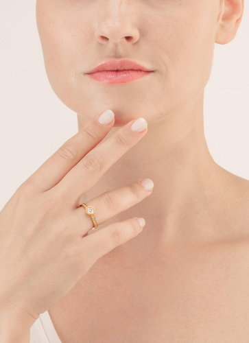 Фото Кольцо Crystal-Gold 16.5 мм Coeur de Lion 0228/40-1816 52