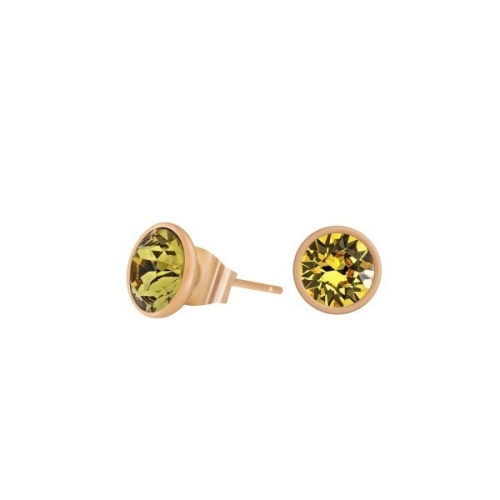Фото Пусеты Light Topaz Kristal Fiore Luna SWE298 LT RG