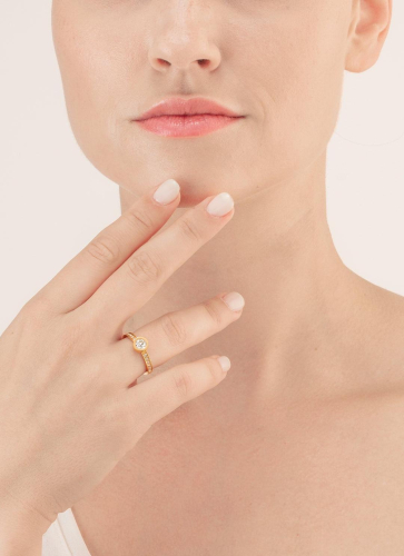 Фото Кольцо Crystal-Gold Coeur de Lion 0228/40-1816 56