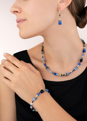 Фото Колье GeoCUBE cobalt blue Coeur de Lion 4014/10-0712