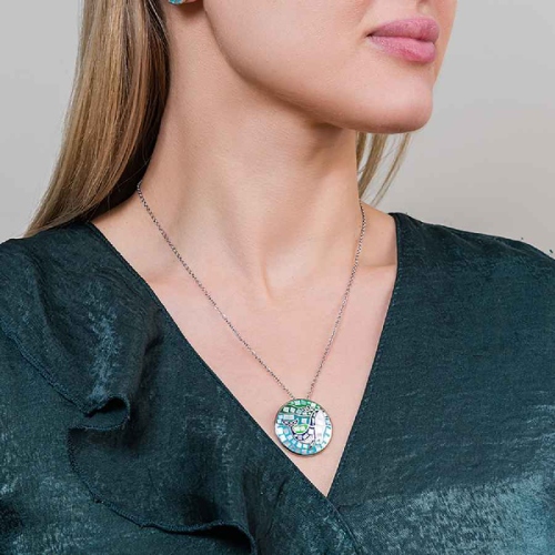 Фото Колье ORCA Art Deco Fiore Luna BP03188-3 BL/S