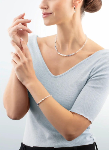 Фото Браслет Cosmic Pearls soft silver Coeur de Lion 1135/30-1522