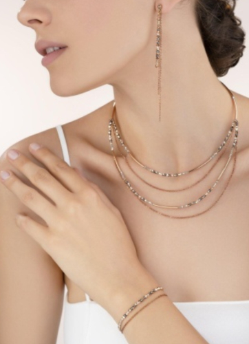 Фото Серьги Rose Gold-Grey Coeur de Lion 5040/21-1200