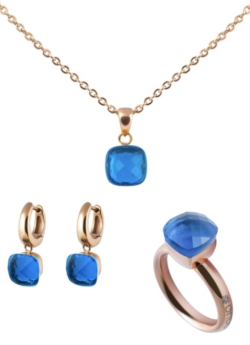 Фото Кольцо Firenze sapphire 18 мм Qudo 611725 BL/RG