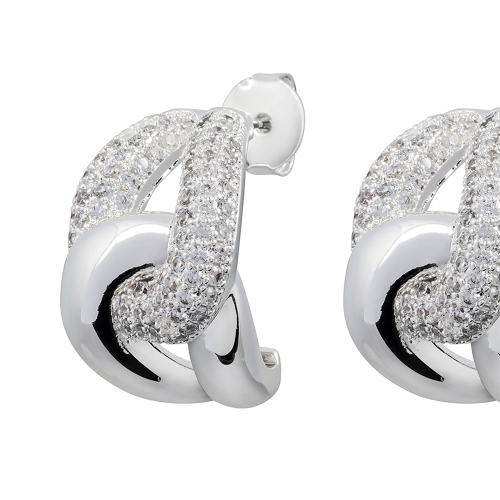 Серьги the weave silver Mason ABE28377-02 S