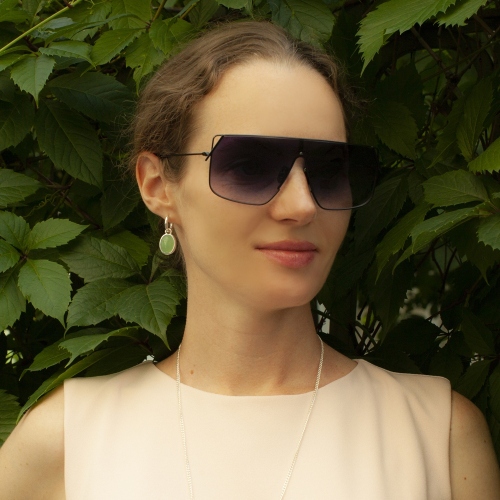 Фото Серьги GREEN AVENTURINE Fiore Luna Classic Fiore Luna LE1204 G/S