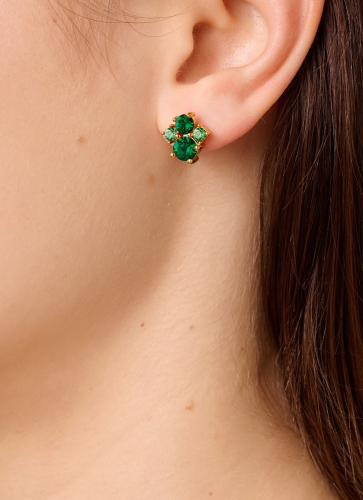 Фото Серьги BILLIS SG GREEN MIX  Dyrberg Kern 470138