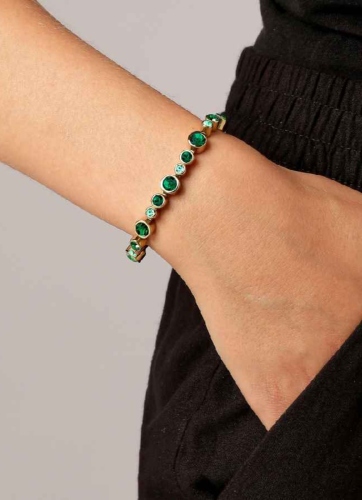 Фото Браслет TERESIA SG EMERALD GREEN MIX Dyrberg Kern 450167