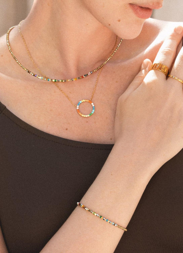 Фото Колье Multicolour Gold Coeur de Lion 4359/10-1516