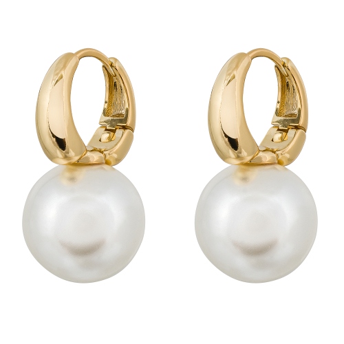 Серьги WHITE SHELL PEARL Fiore Luna ABE06611-14 G